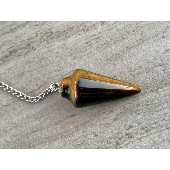 Tigers Eye Dowsing Pendulum Bracelet - Picture 3 of 10